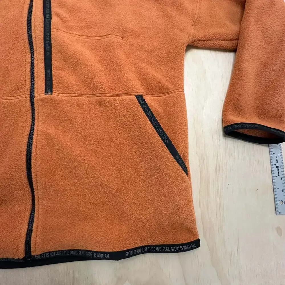 Adidas Z.N.E. Full-Zip Orange Fleece Hoodie Jacket XL